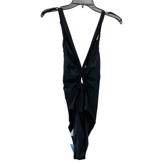 Cupshe Women's Plunging Neck Front Cutout One Piece Swimsuit Black Size L - Picture 4 of 7